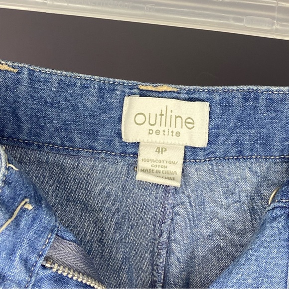 Vintage High Waisted OUTLINE Denim Jeans Size 4 Petite - Picture 2 of 3